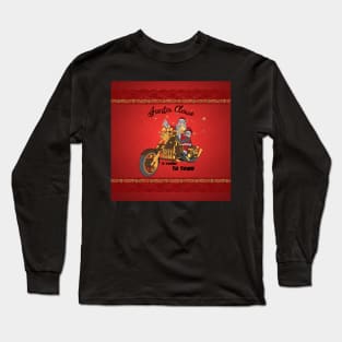 Santa Claus is coming on a motorcycle Long Sleeve T-Shirt